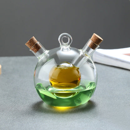 🌟 Double Layered Floating Glass Oil Bottle - Machen Sie das Kochen schöner und genießen Sie jeden Tropfen Gewürz! 🍶✨