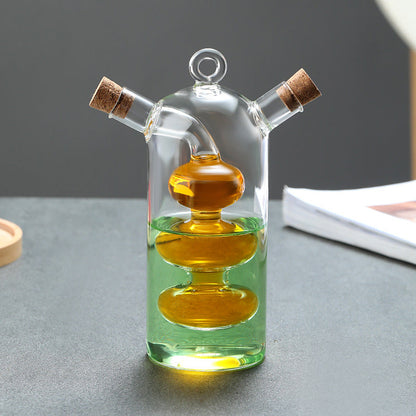 🌟 Double Layered Floating Glass Oil Bottle - Machen Sie das Kochen schöner und genießen Sie jeden Tropfen Gewürz! 🍶✨