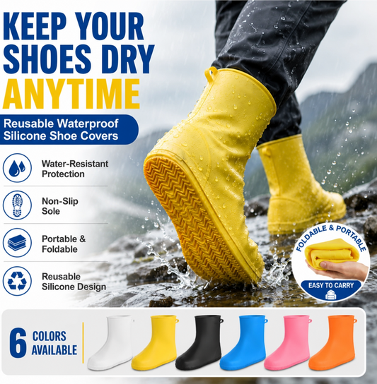 🌧️Stop Natte Sneakers! Zware Regenoverschoenen — Antislip & Opvouwbaar in je Tas
