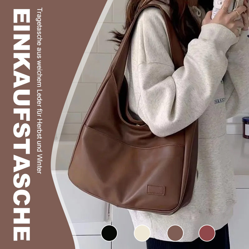 Herbst- und Winter-Tragetasche aus weichem Leder 💼