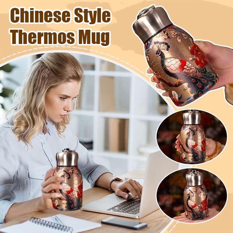 🔥Tragbare isolierte Wasserflasche im Vintage-Stil