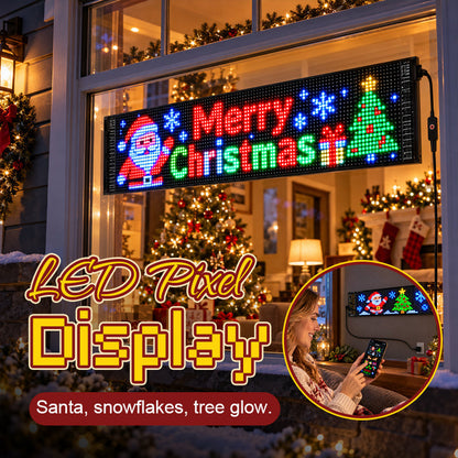 🎅🚗 Animiertes LED-Auto-Display – App-gesteuert, USB-C ✨