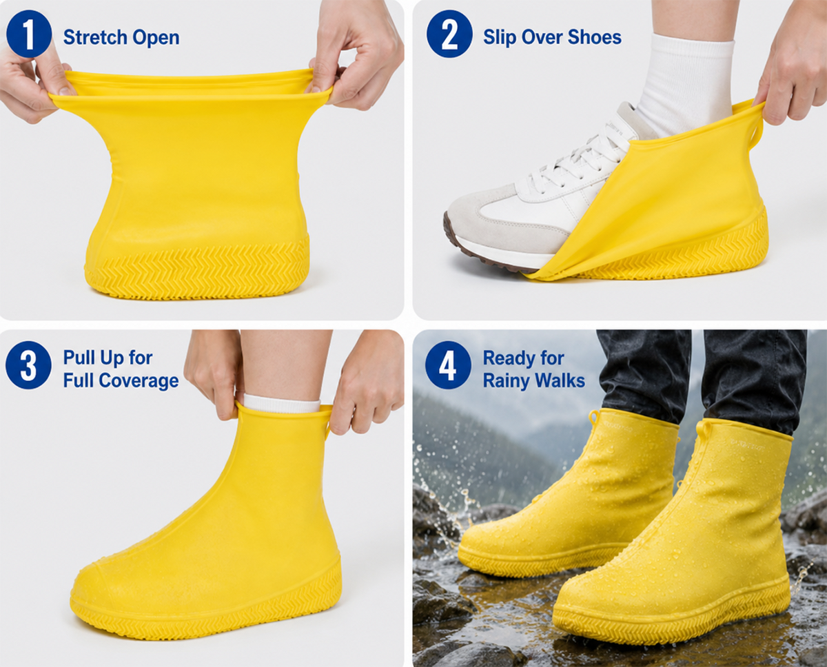 🌧️Stop Natte Sneakers! Zware Regenoverschoenen — Antislip & Opvouwbaar in je Tas