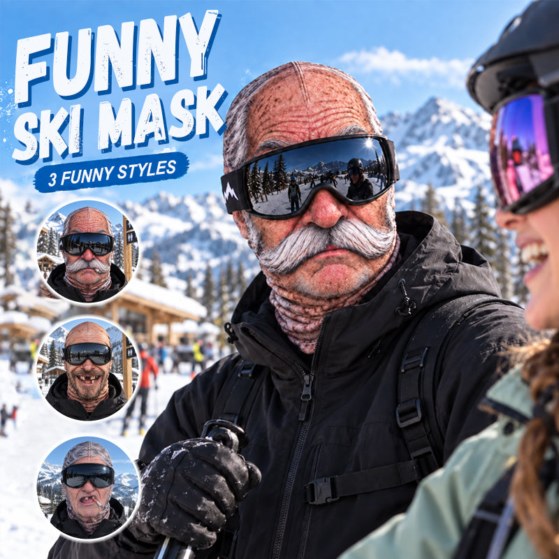 🎭 Lustige realistische Gesichts-Skimaske – urkomisches Winterparty-Zubehör für Outdoor-Gruppen ❄️😂