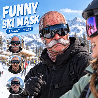 🎭 Lustige realistische Gesichts-Skimaske – urkomisches Winterparty-Zubehör für Outdoor-Gruppen ❄️😂
