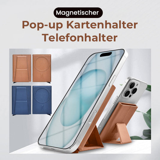 📱 Magnetische Kartenhalter mit automatischem Pop-up | Smartes Stativ, multifunktionales Design 🏆