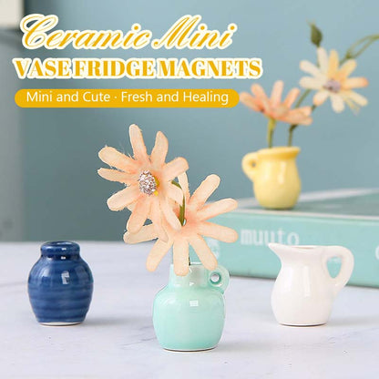 🌼 Keramische Minivasen als Kühlschrankmagnet