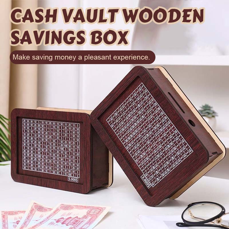 Edle Sparbox aus Holz mit Sparziel ✨ Motivations-Spardose für Groß & Klein 💰