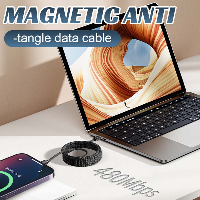 🔋Magnetisches Anti-Tangle-Datenkabel