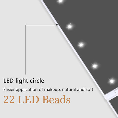 Dreiseitiger klappbarer Led-Makeup-Spiegel