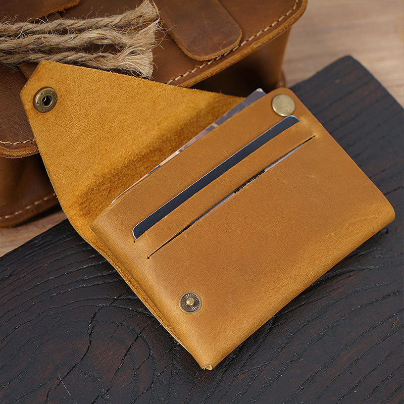 🌟 Vintage Echtes Leder Münz- & Kartenetui 🌟