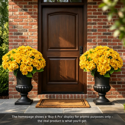 🌼- Künstliche Chrysanthemen für den Außenbereich (Sunset Mums) - UV-beständig, wasserdicht, windfest