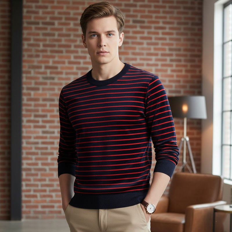 👕Gestreifter Herrenpullover✈️2 kaufen, Versandkostenfrei