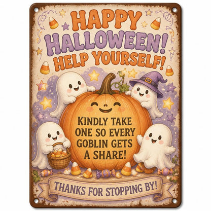 👻 Genieß die Party! Halte die Magie für jedes Kind lebendig – mit diesem Vintage Halloween Veranda-Schild 🎃