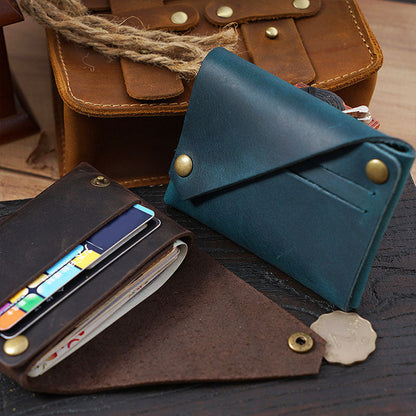 🌟 Vintage Echtes Leder Münz- & Kartenetui 🌟