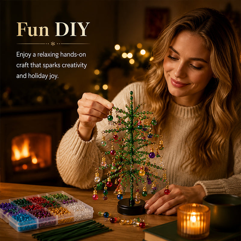 🎄✨ DIY Perlen-Weihnachtsbaum-Set – 🎅Erschaffe Deine Eigene Funkelnde Weihnachtsdekoration