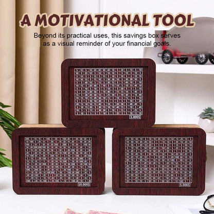 Edle Sparbox aus Holz mit Sparziel ✨ Motivations-Spardose für Groß & Klein 💰