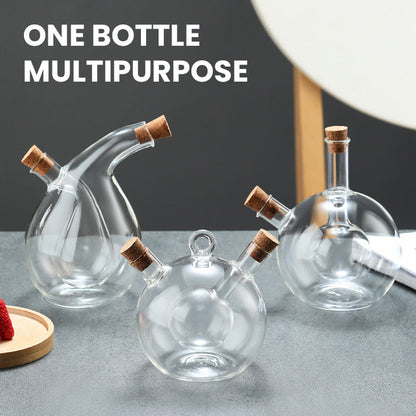 🌟 Double Layered Floating Glass Oil Bottle - Machen Sie das Kochen schöner und genießen Sie jeden Tropfen Gewürz! 🍶✨