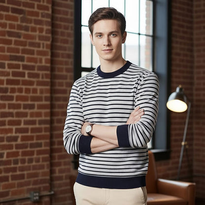 👕Gestreifter Herrenpullover✈️2 kaufen, Versandkostenfrei