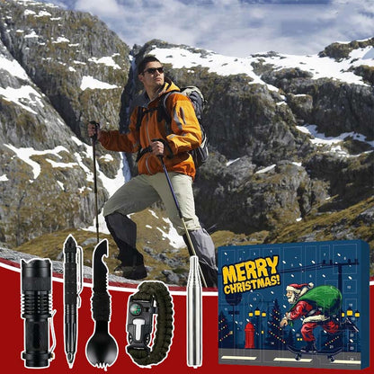 🎄2025 Überlebens-Kit-Adventskalender Outdoor Enthusiast Weihnachts Blind Box