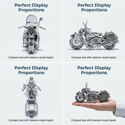 🔥SONDERANGEBOT🔥 3D-Metall-Motorrad-Bausatz aus Silber