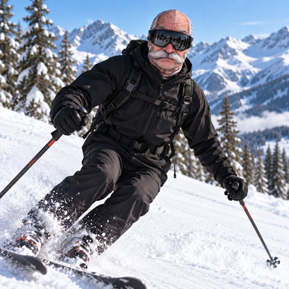 🎭 Lustige realistische Gesichts-Skimaske – urkomisches Winterparty-Zubehör für Outdoor-Gruppen ❄️😂