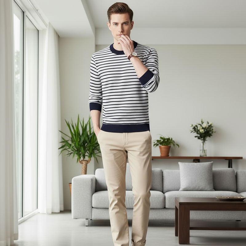 👕Gestreifter Herrenpullover✈️2 kaufen, Versandkostenfrei