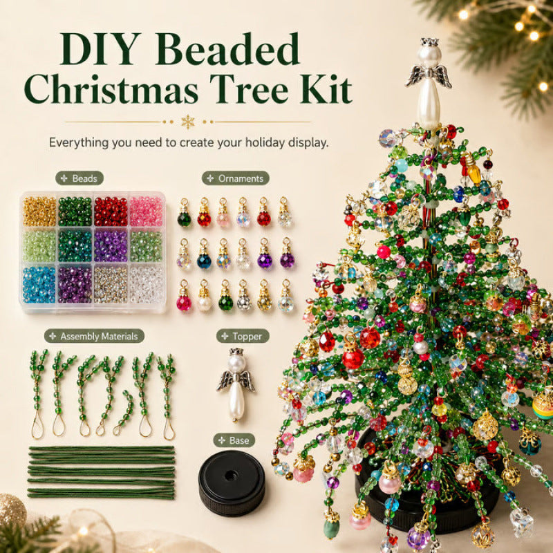 🎄✨ DIY Perlen-Weihnachtsbaum-Set – 🎅Erschaffe Deine Eigene Funkelnde Weihnachtsdekoration