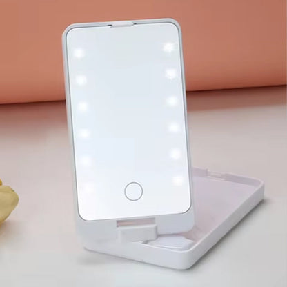 Reise-Makeup-Pinselset mit LED-Licht