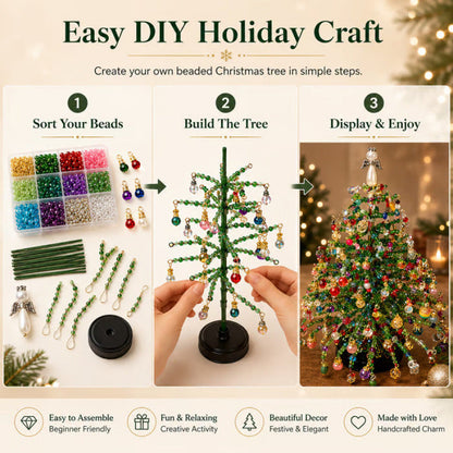 🎄✨ DIY Perlen-Weihnachtsbaum-Set – 🎅Erschaffe Deine Eigene Funkelnde Weihnachtsdekoration