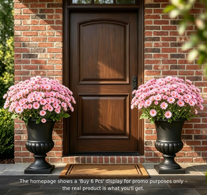 🌼- Künstliche Chrysanthemen für den Außenbereich (Sunset Mums) - UV-beständig, wasserdicht, windfest