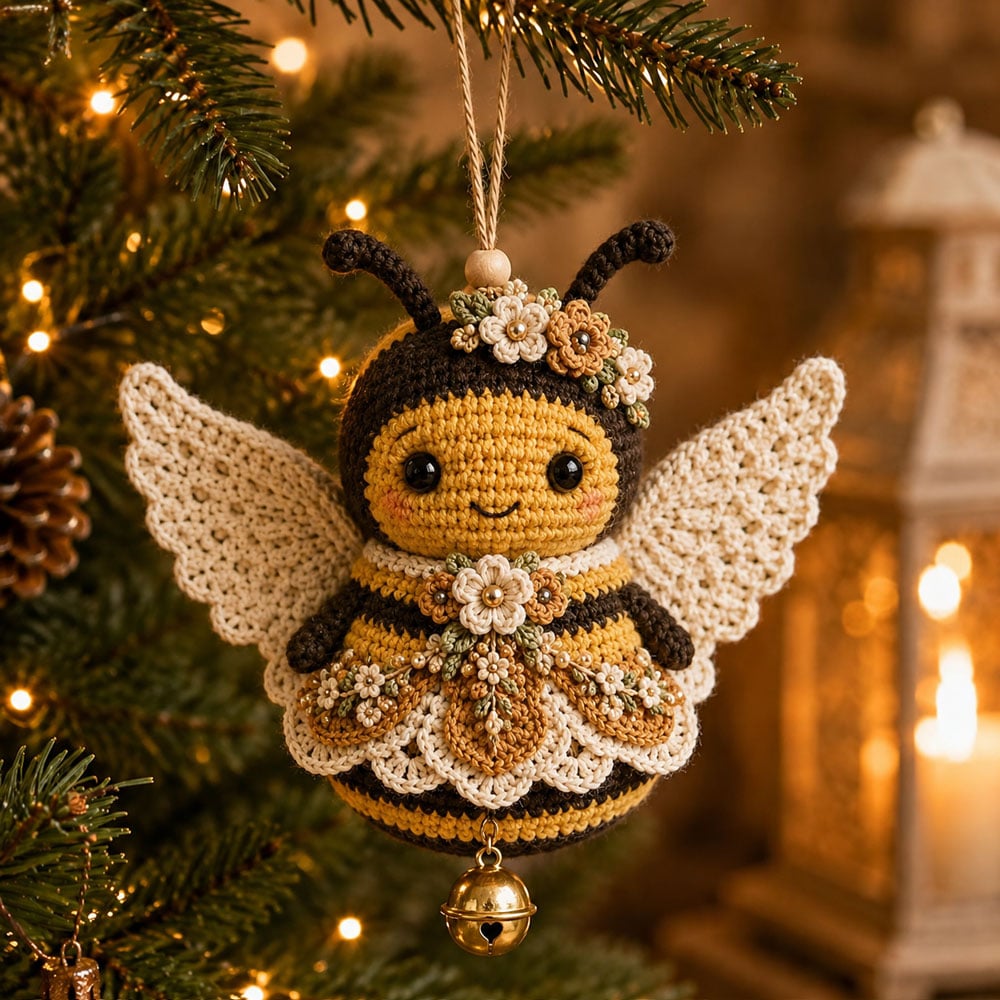 🔥 Letzter Tag: 50% RABATT 🪽 DIY-Set für gehäkelte „Tier-Schutzengel“-Weihnachtsanhänger