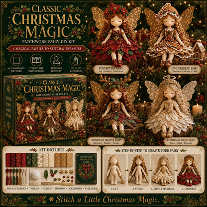 ✨ Magisches Weihnachts-Patchwork-Feen DIY-Set