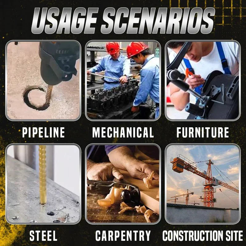 🛠️ Titanbeschichtete HSS-Sägezahnbohrer – 6er-Set 🔩✨