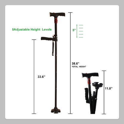 Alarm-LED-Doppelhandgriff-Seniorenstock