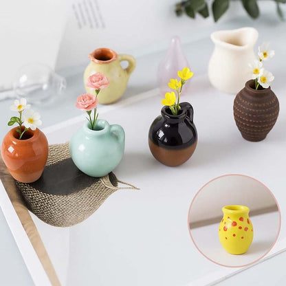 🌼 Keramische Minivasen als Kühlschrankmagnet