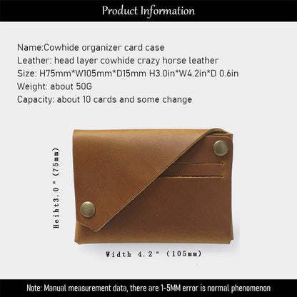 🌟 Vintage Echtes Leder Münz- & Kartenetui 🌟