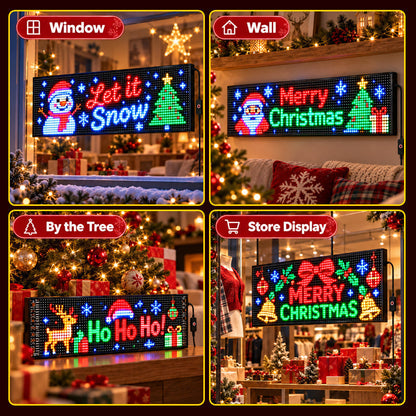 🎅🚗 Animiertes LED-Auto-Display – App-gesteuert, USB-C ✨
