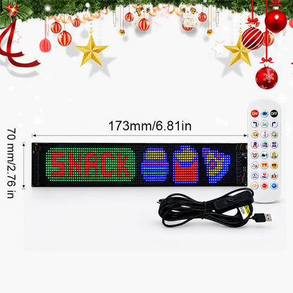 🎅🚗 Animiertes LED-Auto-Display – App-gesteuert, USB-C ✨