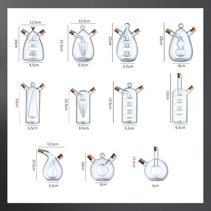 🌟 Double Layered Floating Glass Oil Bottle - Machen Sie das Kochen schöner und genießen Sie jeden Tropfen Gewürz! 🍶✨