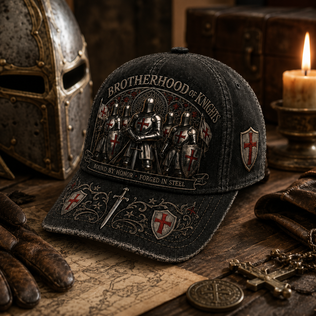 ⚔️ Durch Ehre gebunden, in Stahl geschmiedet – Templer-Cap 🛡️🔥