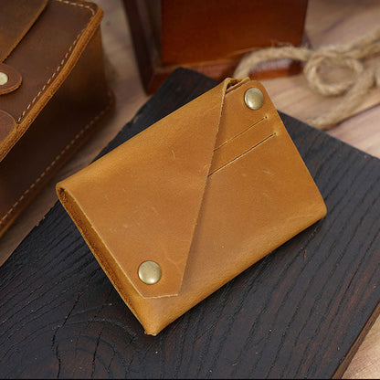 🌟 Vintage Echtes Leder Münz- & Kartenetui 🌟