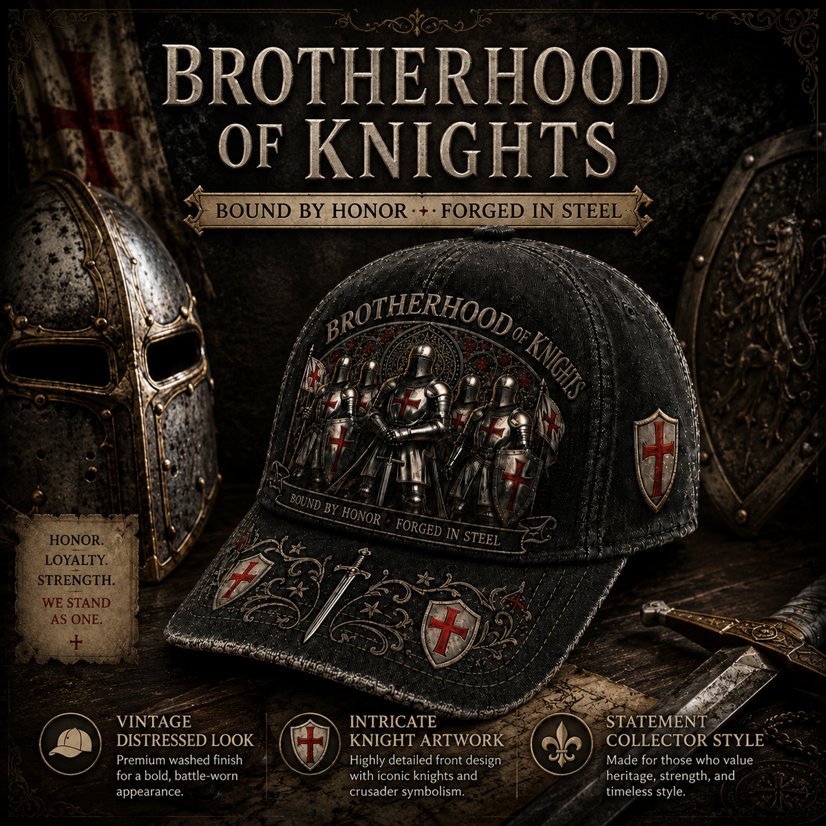 ⚔️ Durch Ehre gebunden, in Stahl geschmiedet – Templer-Cap 🛡️🔥