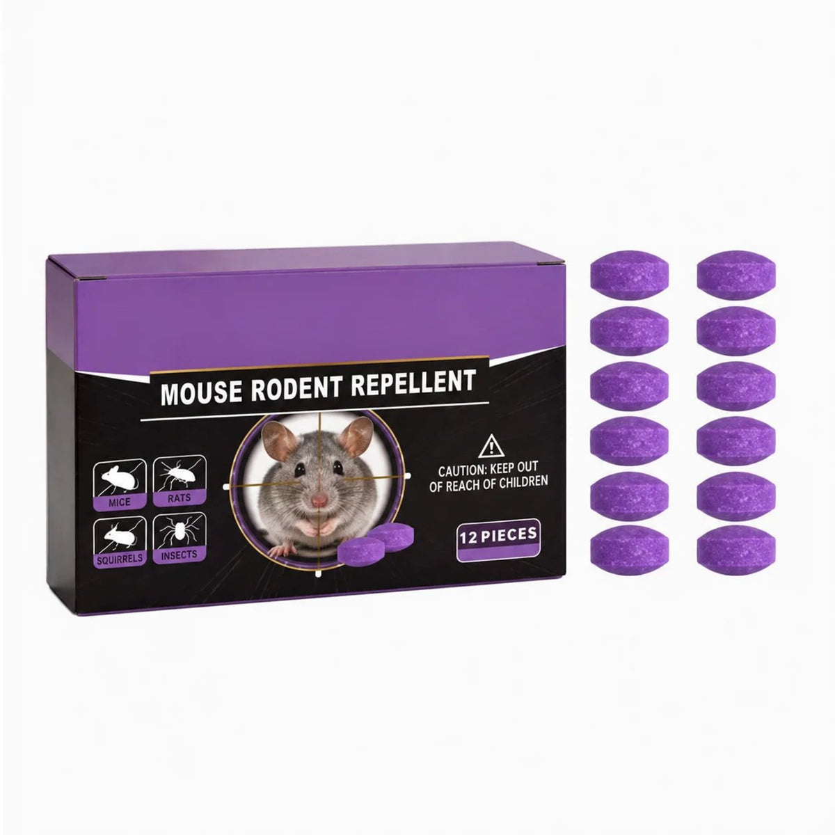 🌿 Natürliche Nagetierabwehrkugeln auf Pflanzenbasis – 12er-Pack 🐭🚫