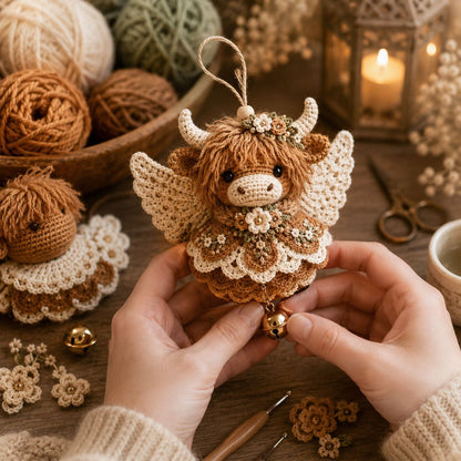 🔥 Letzter Tag: 50% RABATT 🪽 DIY-Set für gehäkelte „Tier-Schutzengel“-Weihnachtsanhänger