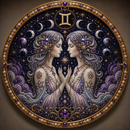 🔥 12 Sternzeichen Perlen-Kunst-Set ♈🌙