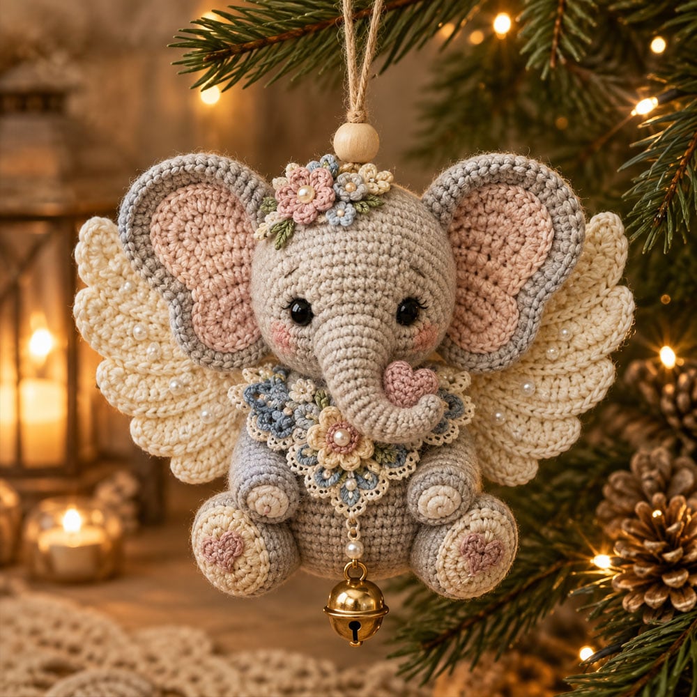 🔥 Letzter Tag: 50% RABATT 🪽 DIY-Set für gehäkelte „Tier-Schutzengel“-Weihnachtsanhänger