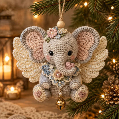 🔥 Letzter Tag: 50% RABATT 🪽 DIY-Set für gehäkelte „Tier-Schutzengel“-Weihnachtsanhänger