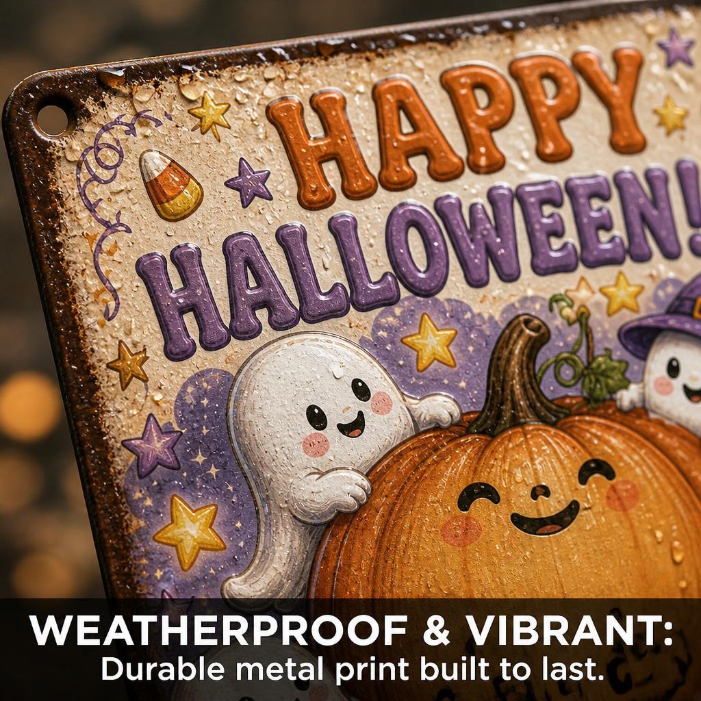 👻 Genieß die Party! Halte die Magie für jedes Kind lebendig – mit diesem Vintage Halloween Veranda-Schild 🎃