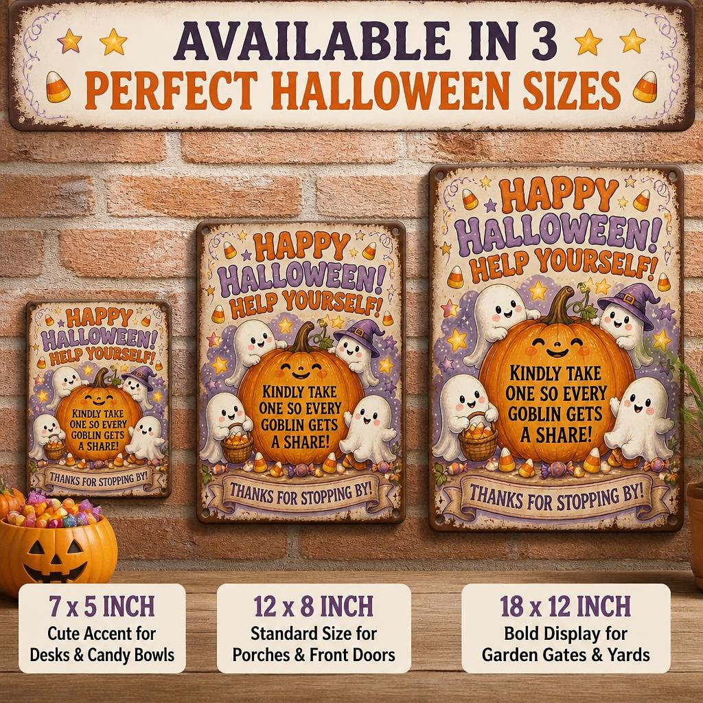 👻 Genieß die Party! Halte die Magie für jedes Kind lebendig – mit diesem Vintage Halloween Veranda-Schild 🎃